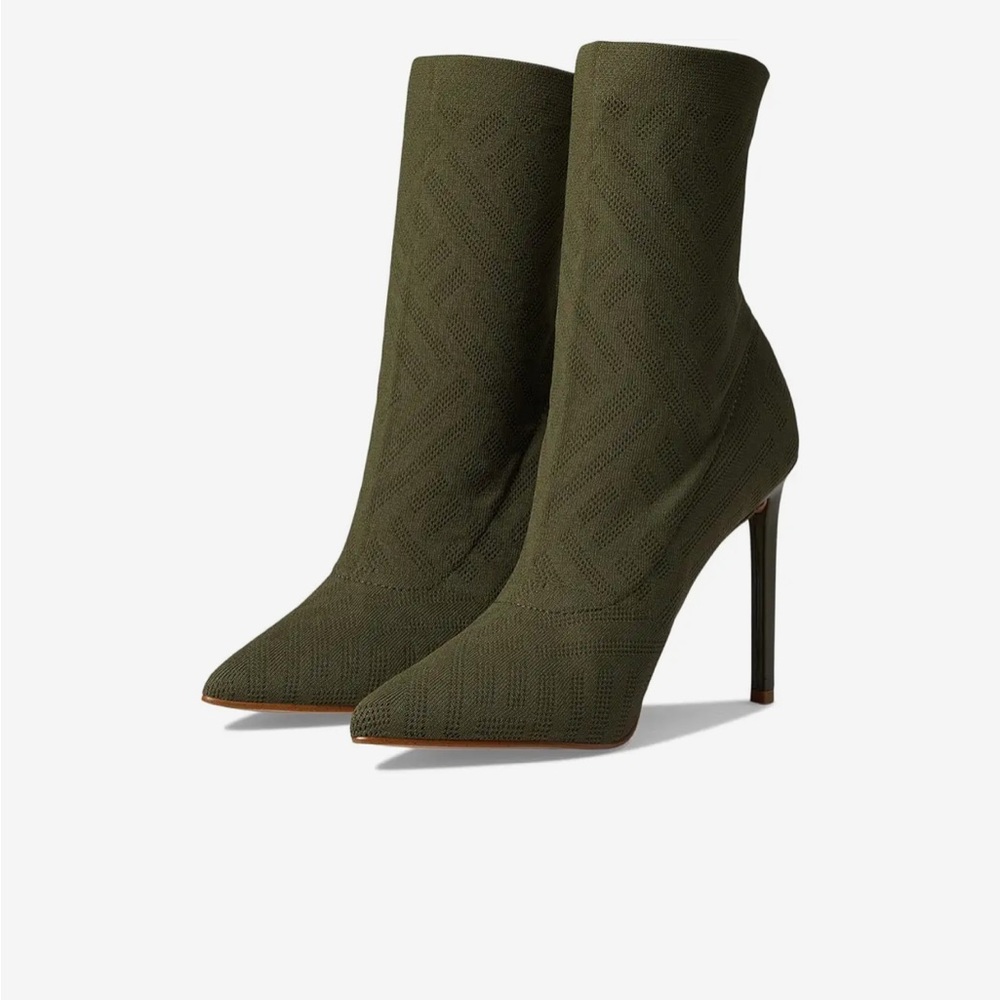 Women's Olive Green High Heel Boots